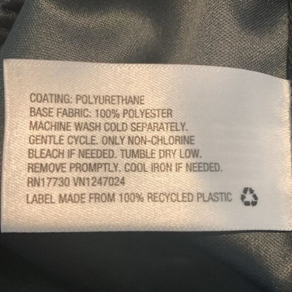 A New Day Black Faux Leather Joggers Size S Elastic Waist & Cuffs With Side Pock - Picture 5 of 11